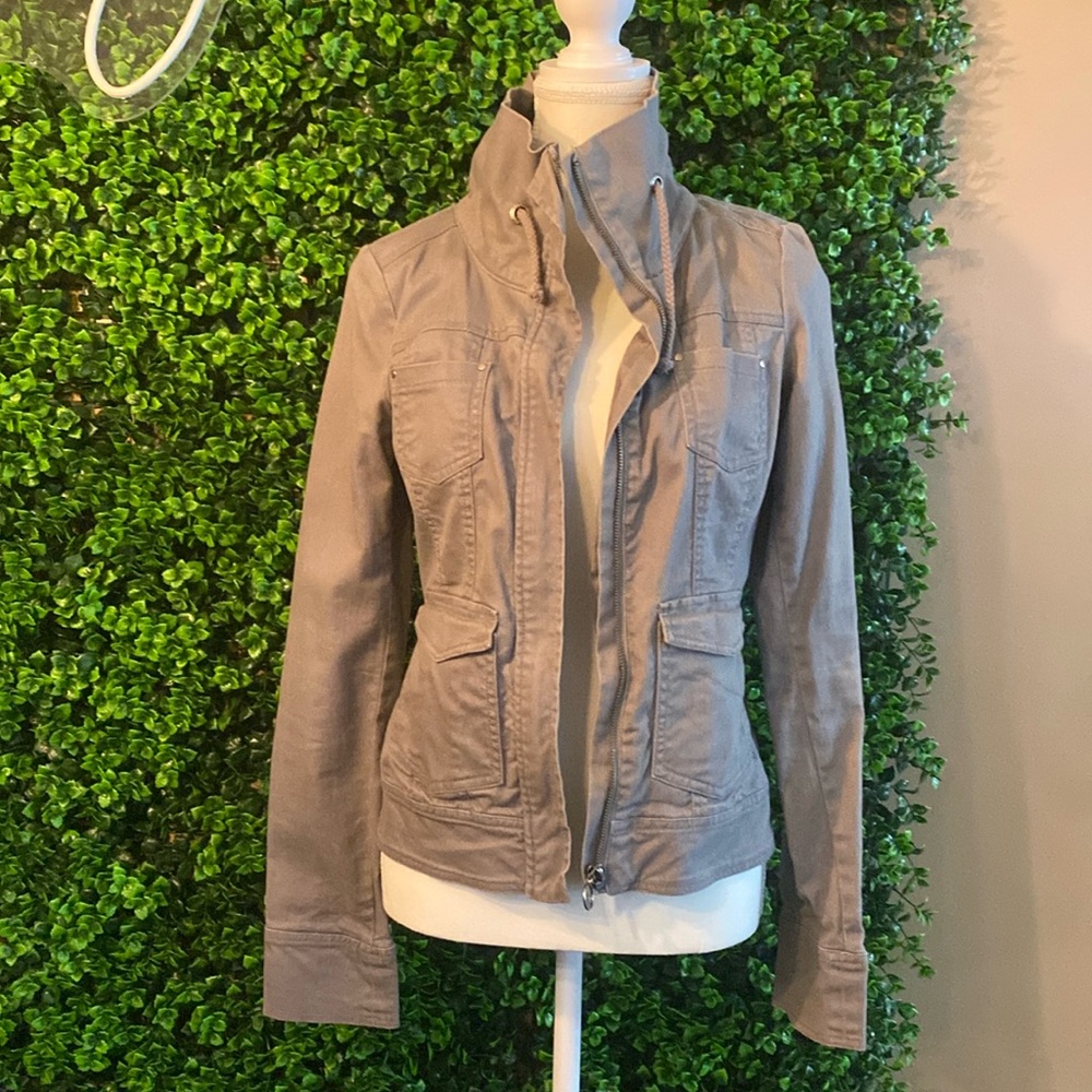 Gray Jean Utility Jacket - image 1